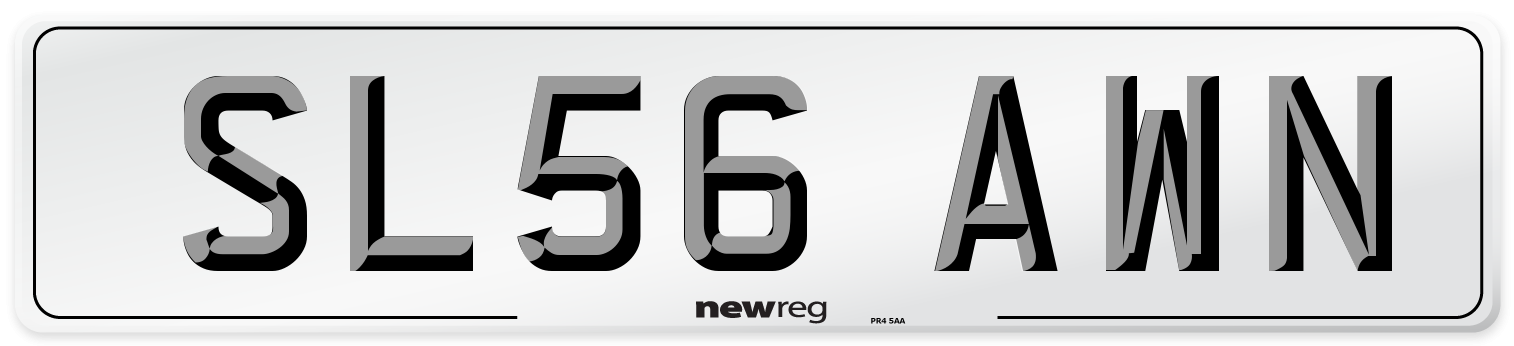 SL56 AWN Number Plate from New Reg